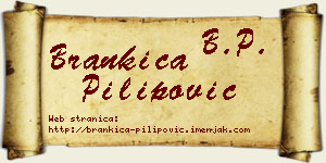 Brankica Pilipović vizit kartica